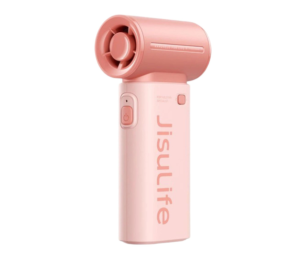 Jisulife Mini wentylator Handheld Fan Life9 5000mAh USB różowy - 1352362 - zdjęcie